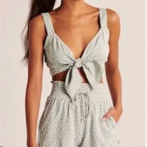 Abercrombie & Fitch Sage Polka Dot Set